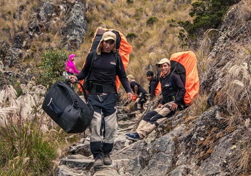 Nuestros porteadores en el Camino Inca a Machu Picchu